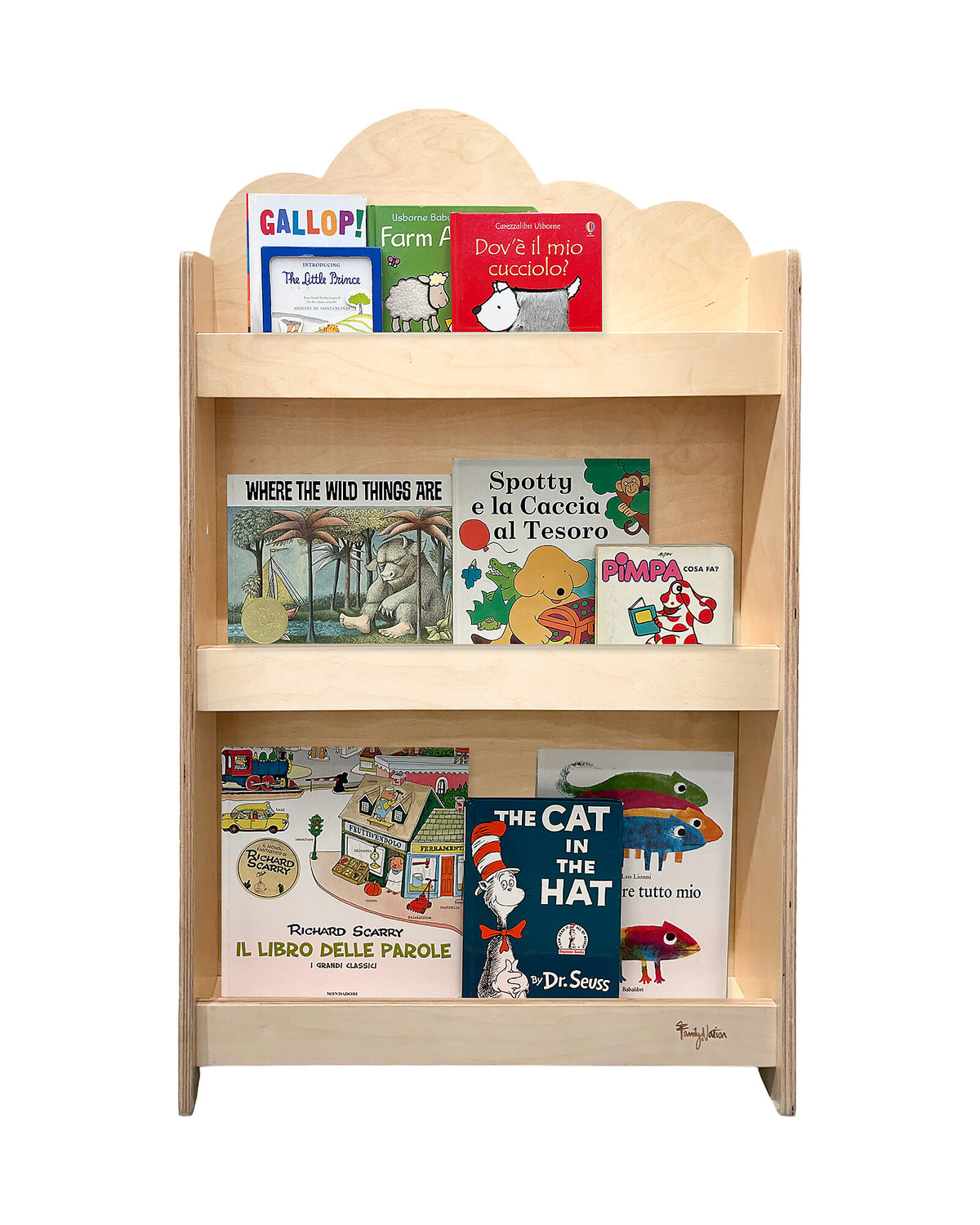 Family Nation biblioteczka Montessori, drewno brzozowe – Cloud
