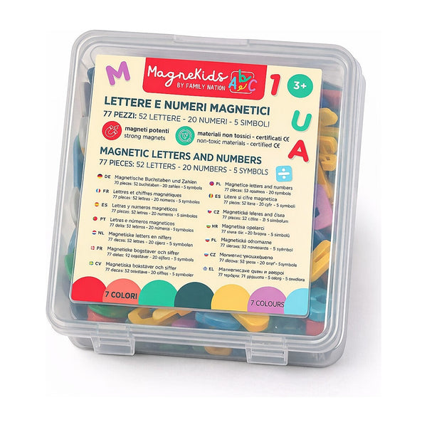 Family Nation MagneKids magnetyczne litery i cyfry 77 el. – Pastel