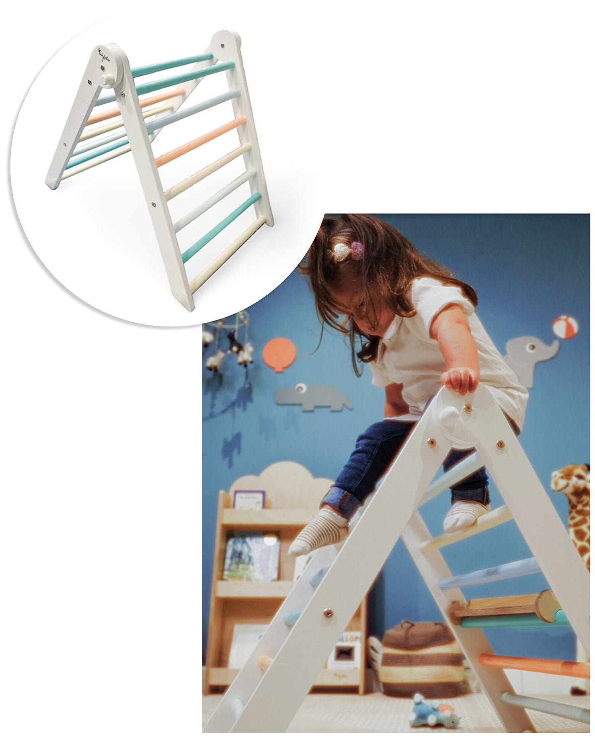 Family Nation trójkąt Pikler Montessori do wspinania – Rainbow Sunny Beach