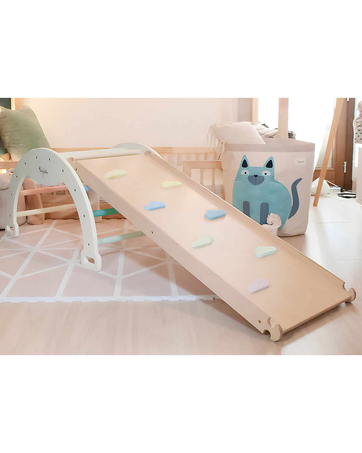 Family Nation zjeżdżalnia/rampa Montessori 2w1, drewno brzozowe