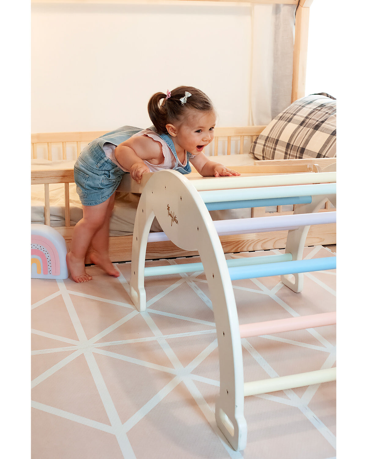 Family Nation zjeżdżalnia/rampa Montessori 2w1, drewno brzozowe