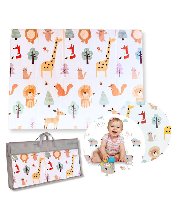 Family Nation mata do zabawy 2w1 dwustronna 180×150 cm – Animal Friends