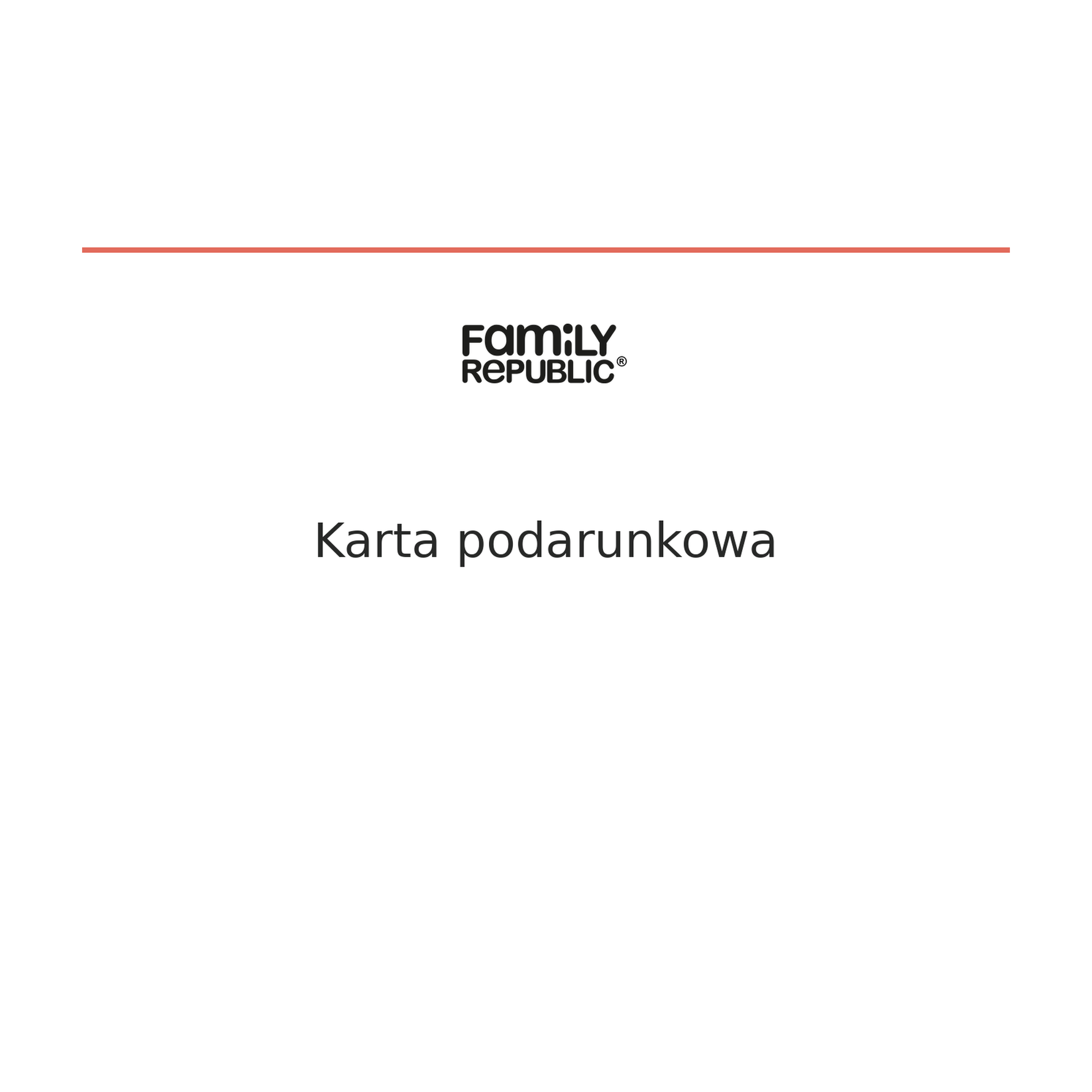 Karta podarunkowa "Family Republic"