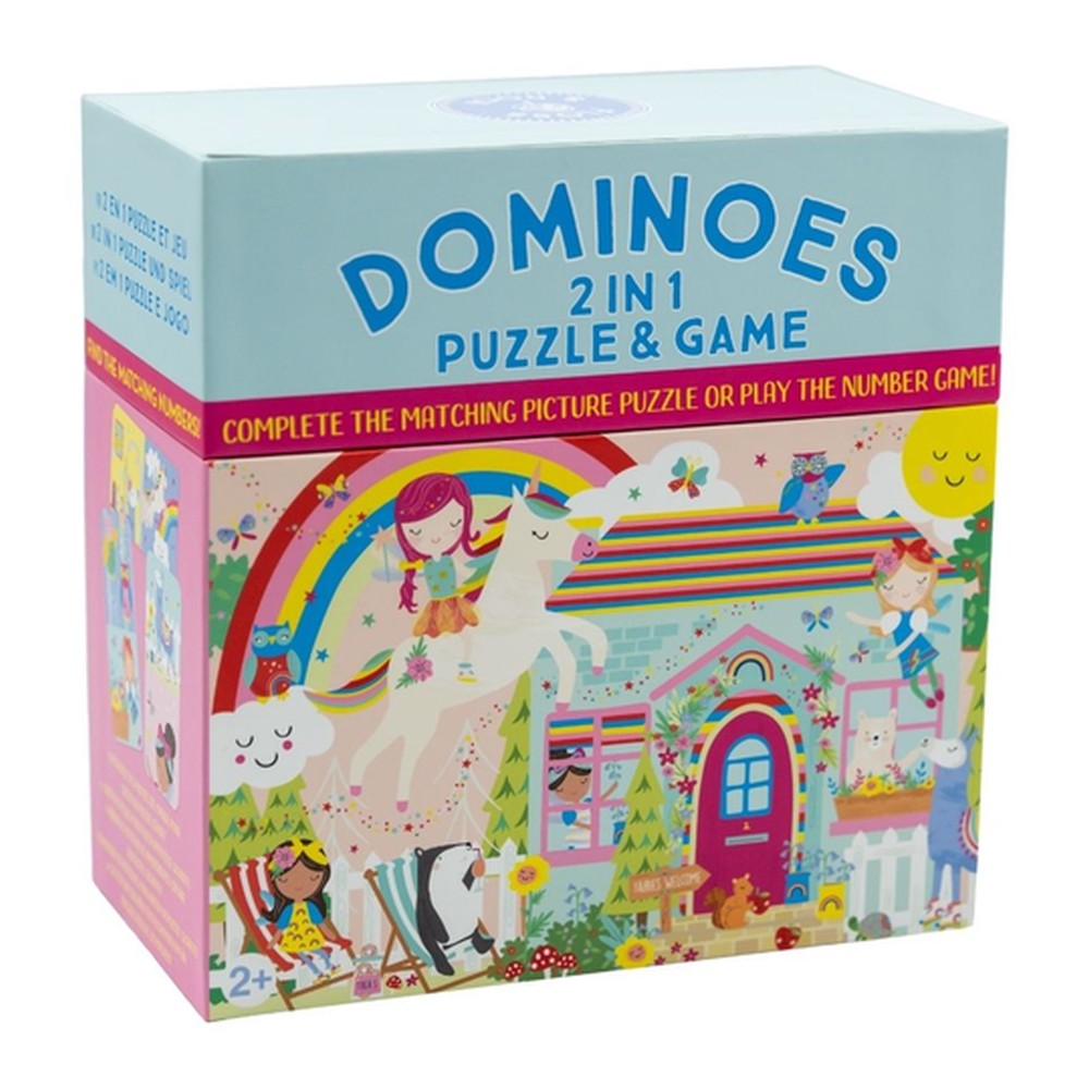Gra Domino 2 w 1 Tęczowe Wróżki Floss & Rock – 28 kart