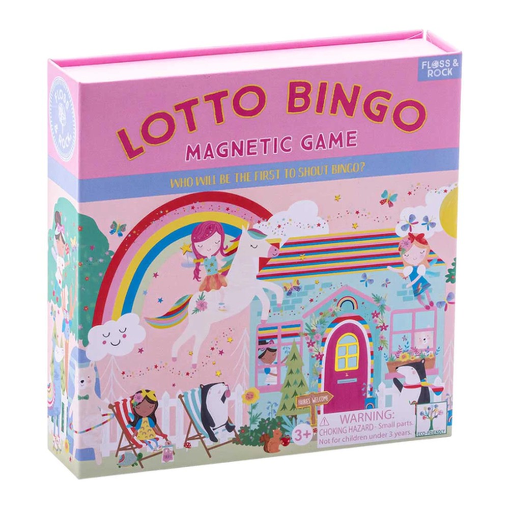 Gra magnetyczna Bingo Tęczowe Wróżki Floss & Rock – dla 2–4 graczy