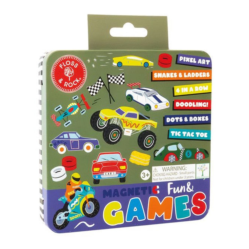 Gry magnetyczne w puszce 6w1 Floss & Rock – Auta
