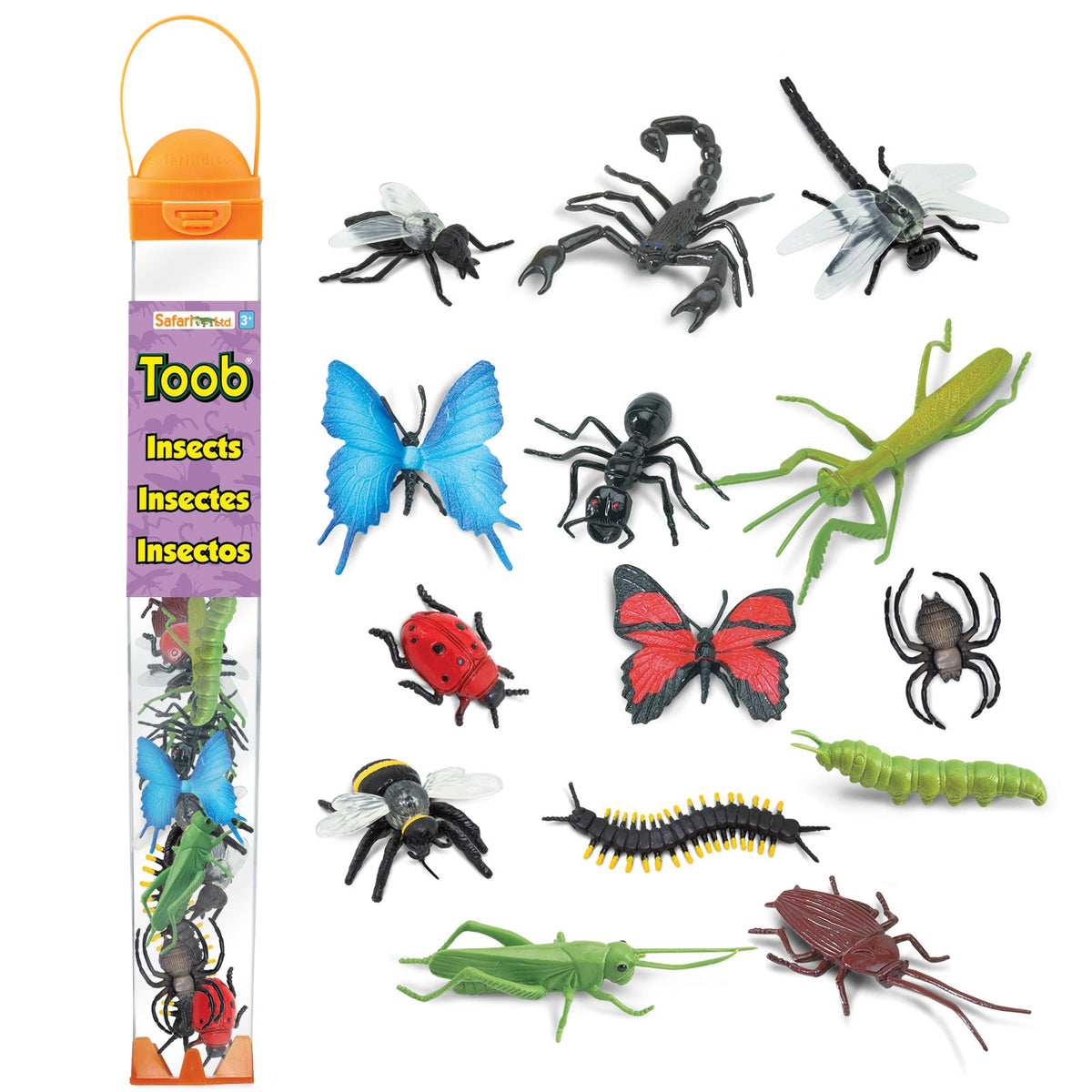 Figurki w tubie Safari Ltd – Owady, 14 szt.