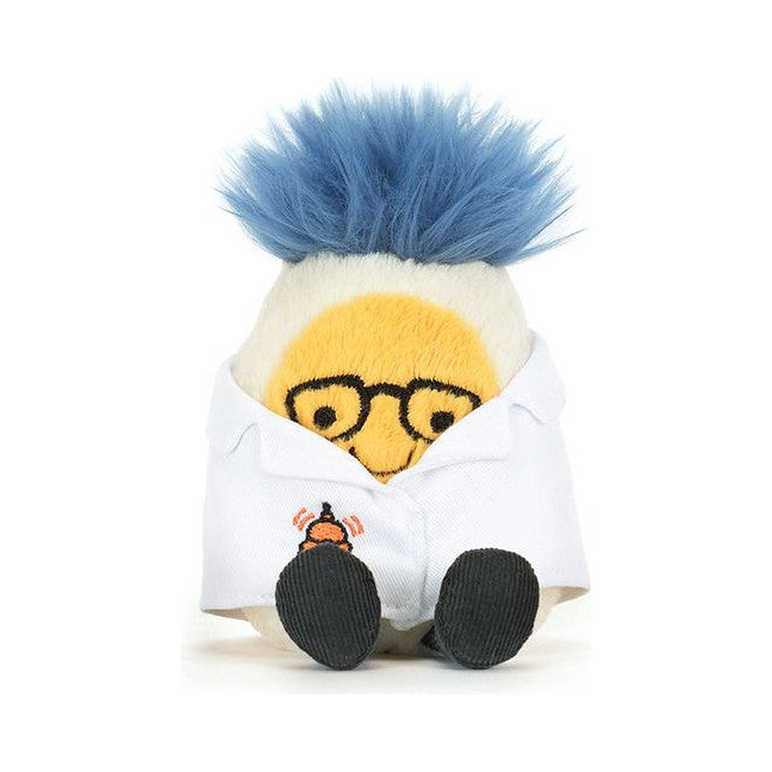 Maskotka Jellycat Amuseables – Jajko Naukowiec 14 cm, widok z przodu