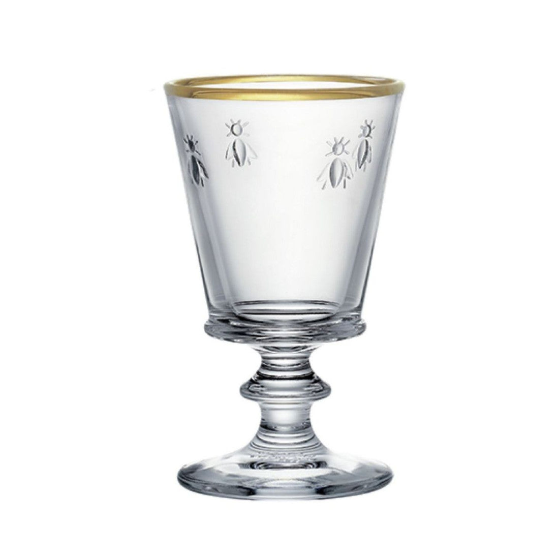 Kieliszki ze złotą obwódką Abeille La Rochère – 4 szt., 220 ml