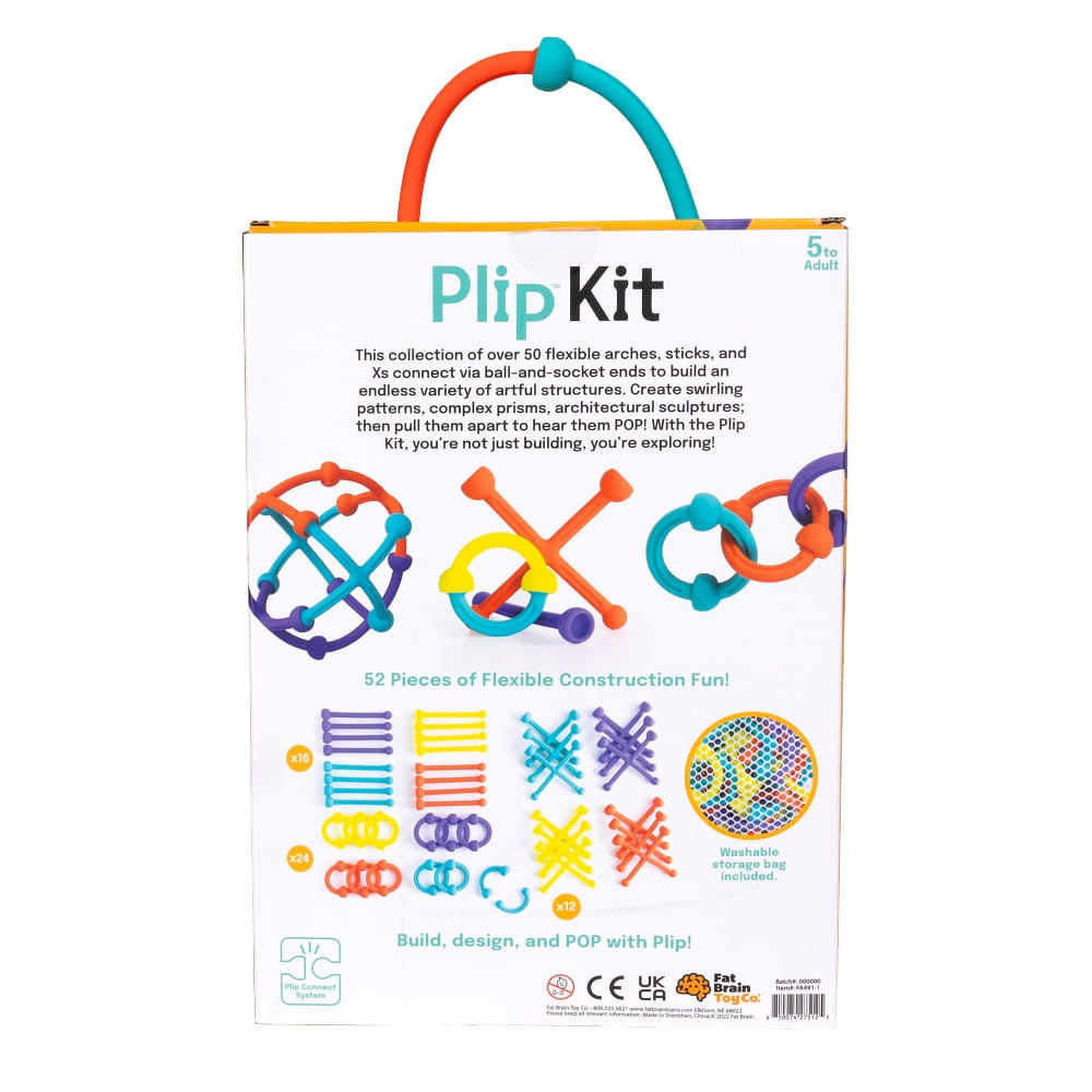 Klocki silikonowe Fat Brain Toy Co. – Plip Kit, 46 elementów – zdjęcie 12