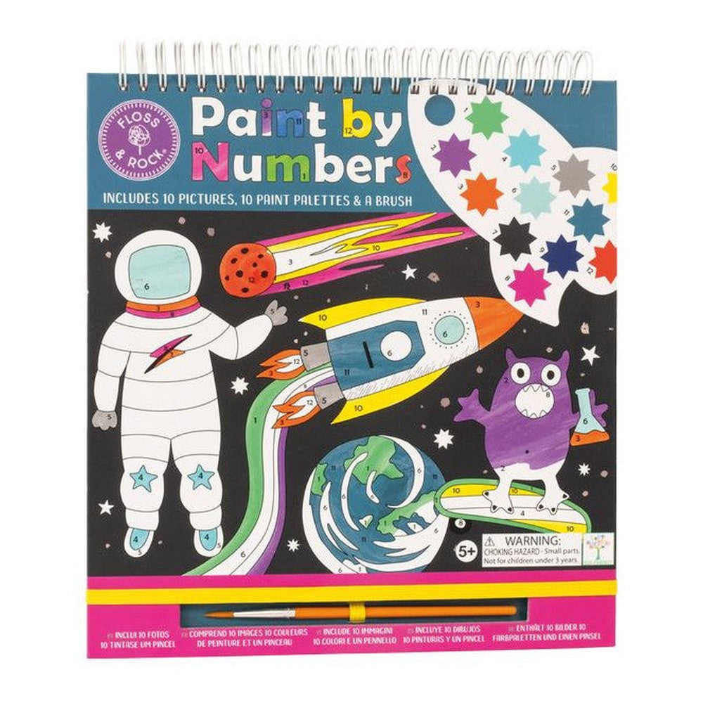 Kolorowanka Maluj po Numerach z farbkami Kosmos Floss & Rock – 10 kart