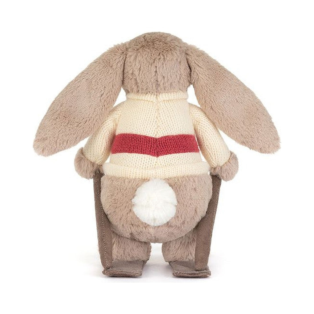 Maskotka Jellycat – Króliczek Beżowy na Nartach 20 cm, widok z tyłu