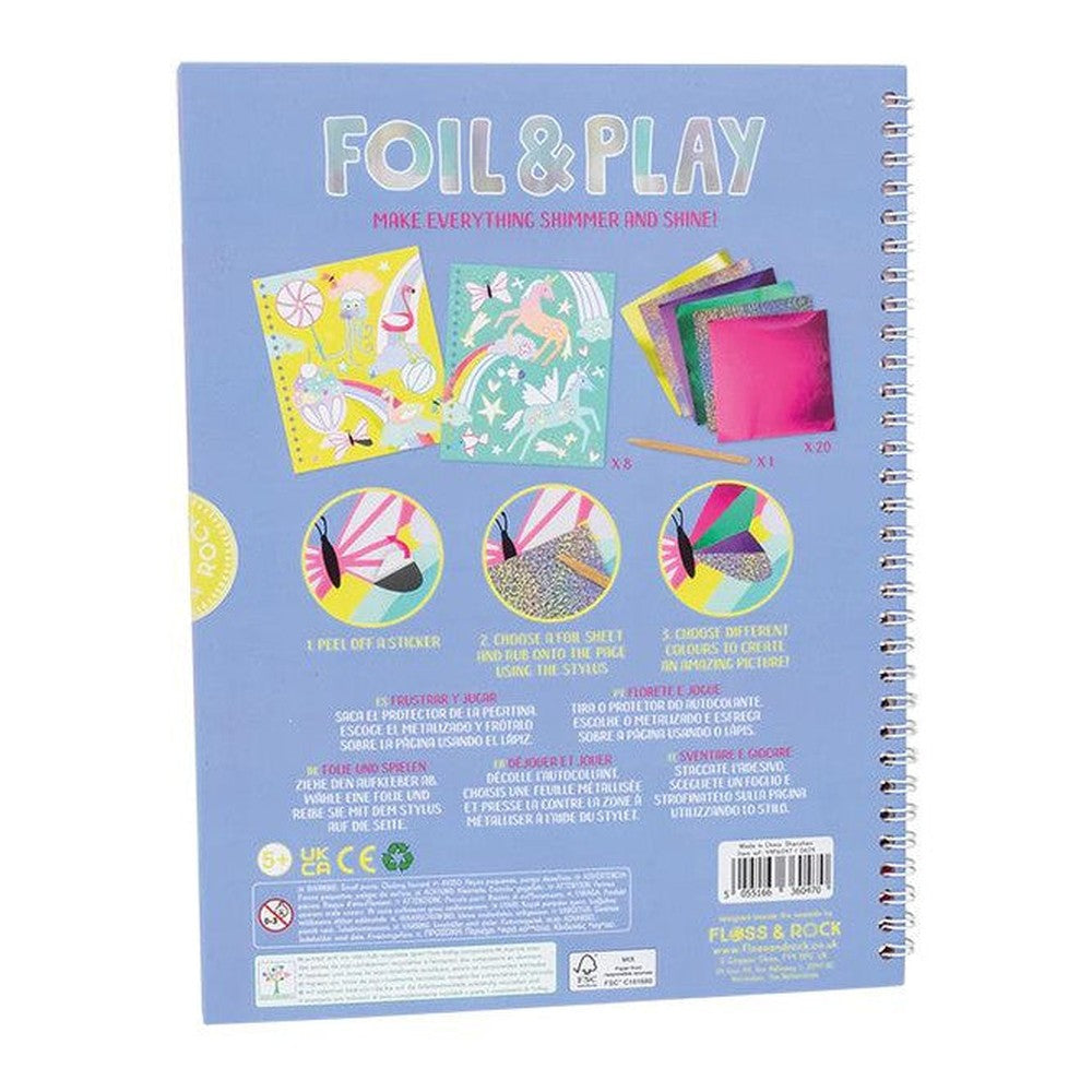 Książeczka z błyszczącymi foliami Kraina Fantazji Floss & Rock – 30 arkuszy folii – zdjęcie 2
