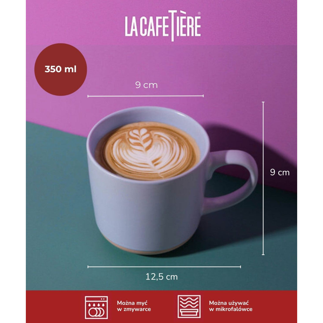 Kubek ceramiczny La Cafetière – Sky Blue, 350 ml – zdjęcie 7