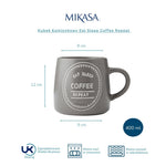 Kubek kamionkowy Eat Sleep Coffee Repeat Mikasa – brązowy, 400 ml – zdjęcie 8
