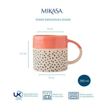 Kubek kamionkowy Kropki Mikasa – 390 ml – zdjęcie 6