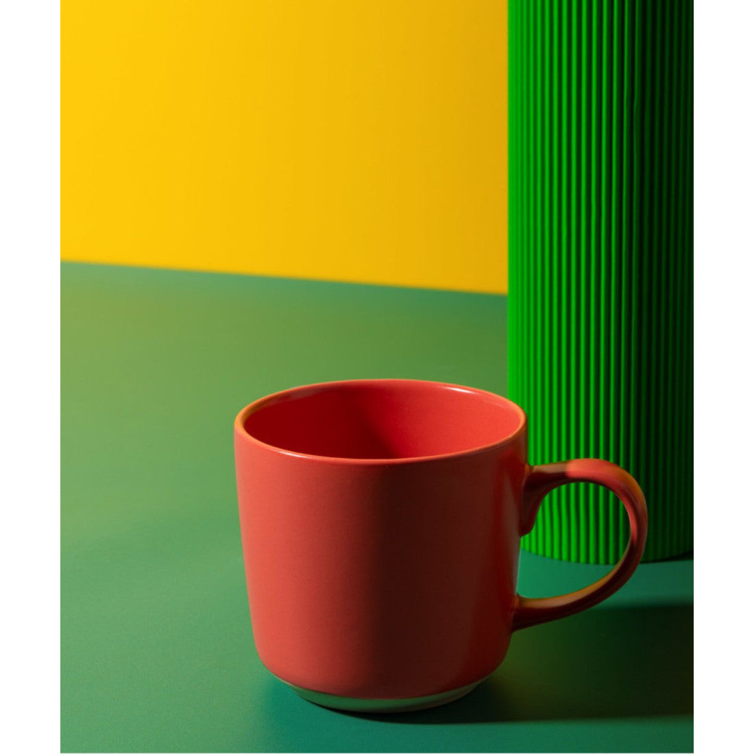Kubek kamionkowy La Cafetière – czerwony 350 ml – zdjęcie 4