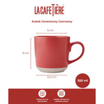 Kubek kamionkowy La Cafetière – czerwony 350 ml – zdjęcie 7