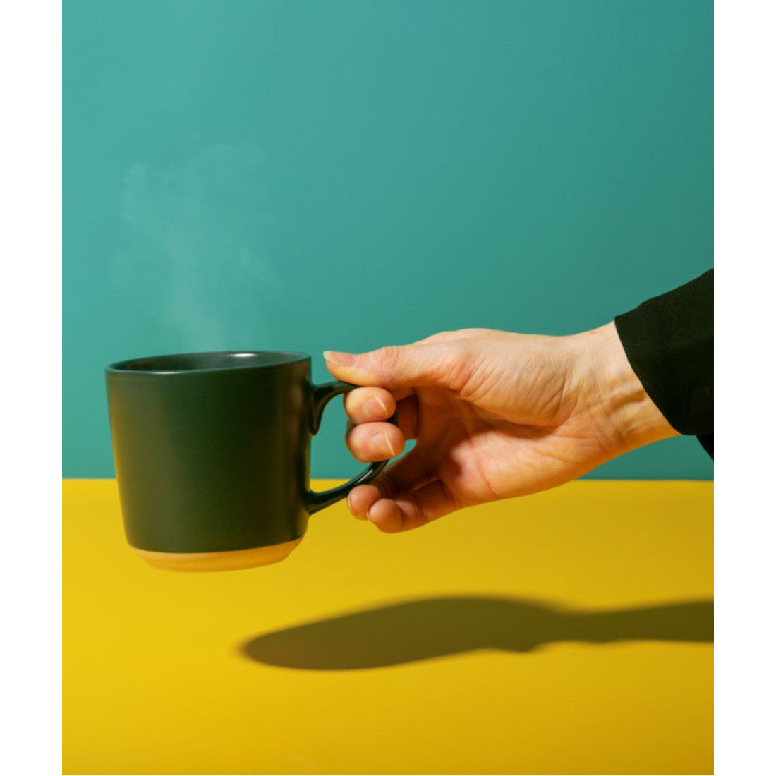 Kubek kamionkowy La Cafetière – zielony 350 ml – zdjęcie 4