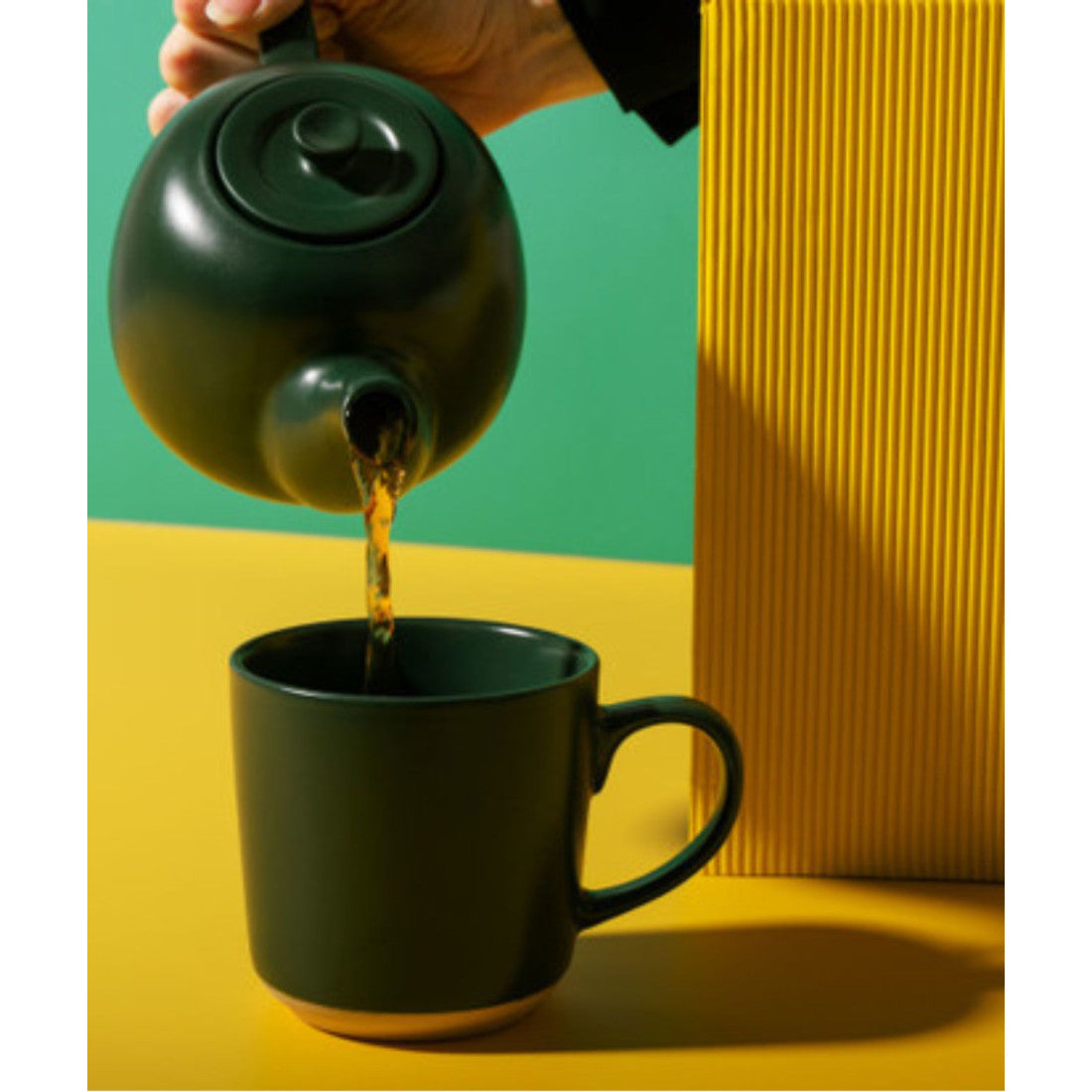Kubek kamionkowy La Cafetière – zielony 350 ml – zdjęcie 6