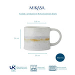 Kubek kamionkowy z unikalnym szkliwem Mikasa – biały, 450 ml – zdjęcie 7