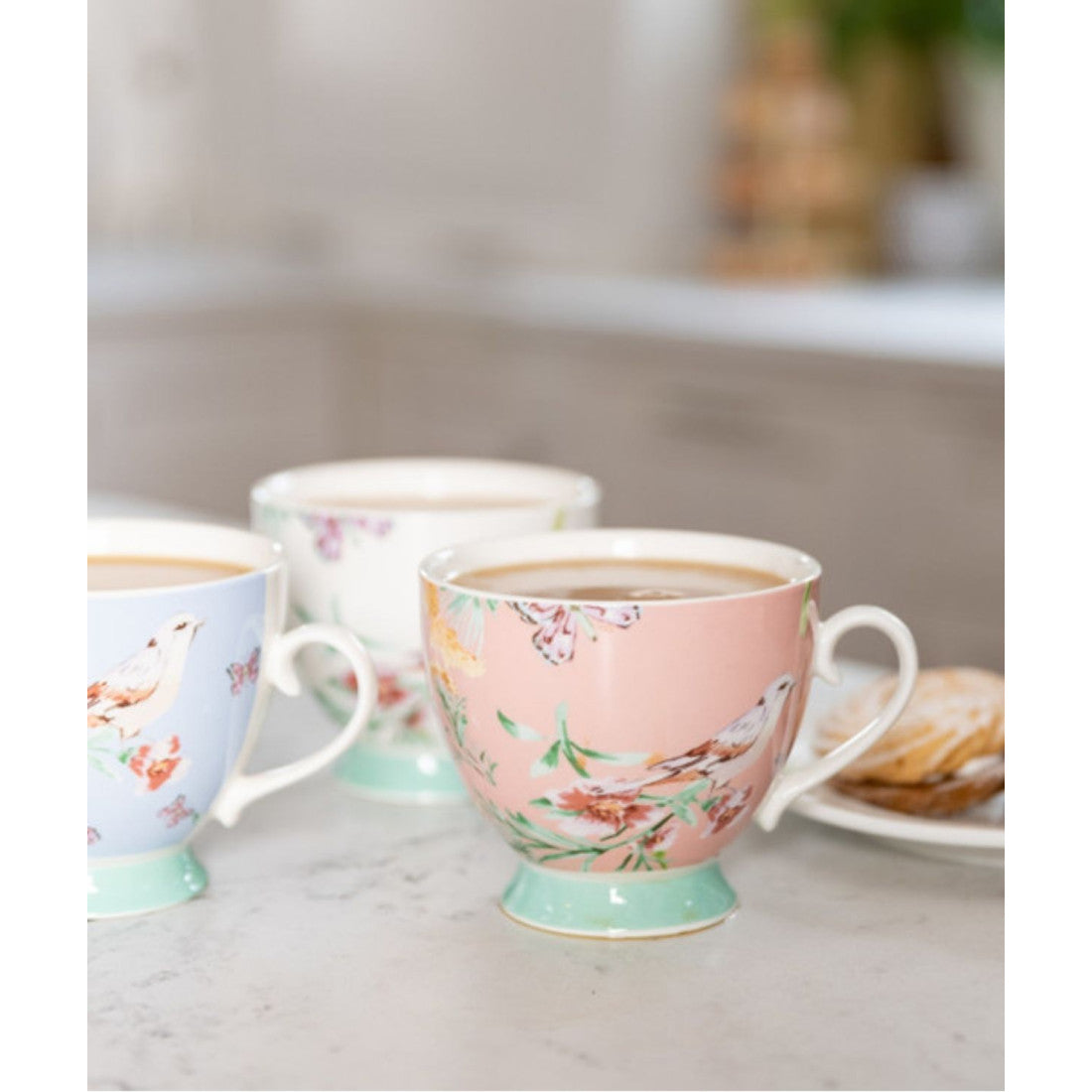 Kubek na nóżce porcelanowy Kitchen Craft – wielobarwny 400 ml – zdjęcie 4