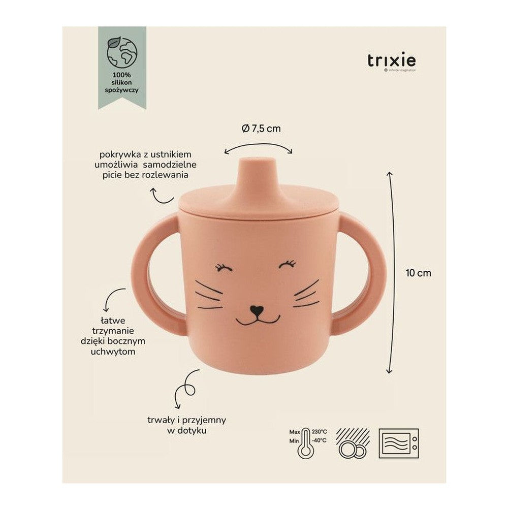 Kubek niekapek silikonowy Kot Trixie – 10 × 7,5 cm – zdjęcie 3