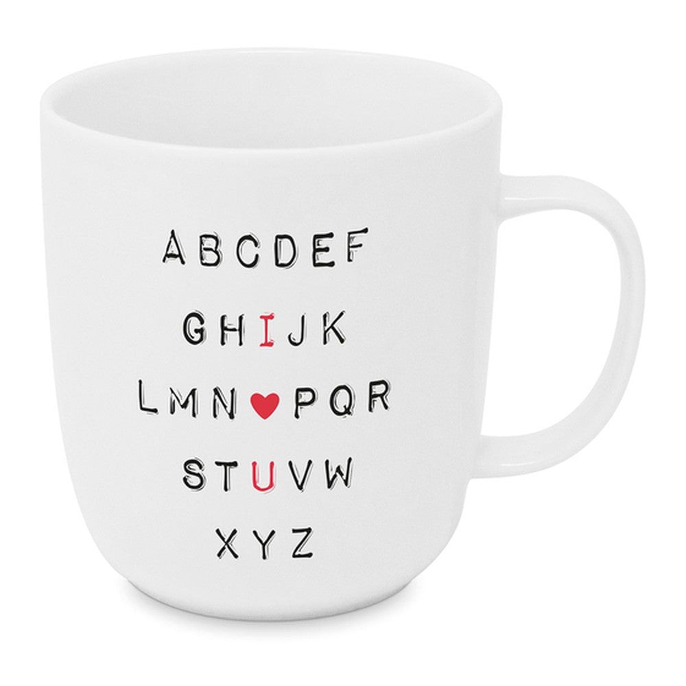 Kubek porcelanowy ABC Love PPD – biały, 400 ml