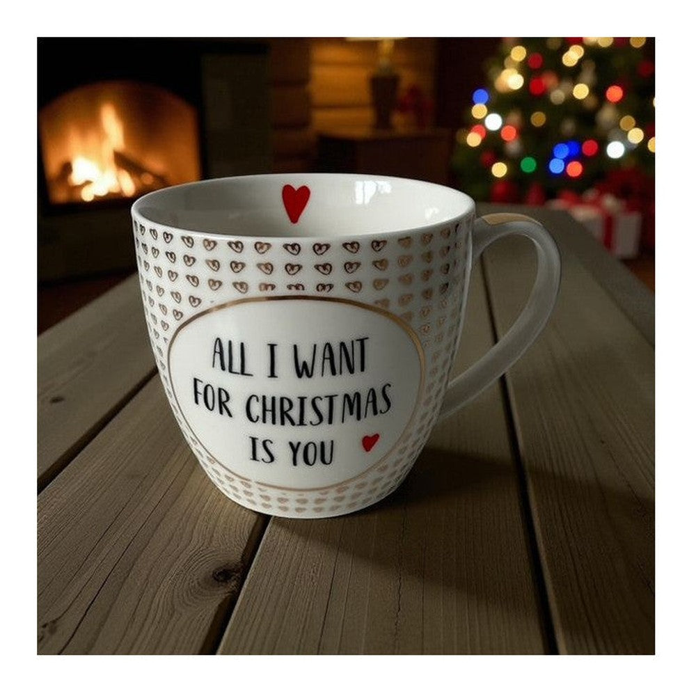Kubek porcelanowy All i want for Christmas PPD – w ozdobnej puszce, 350 ml – zdjęcie 2