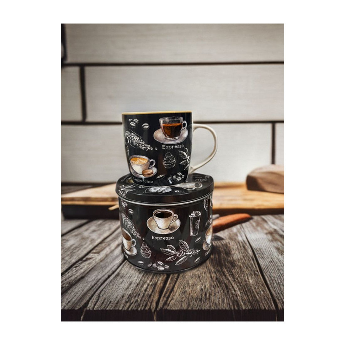 Kubek porcelanowy Barista Easy Life – czarny, 350 ml – zdjęcie 2