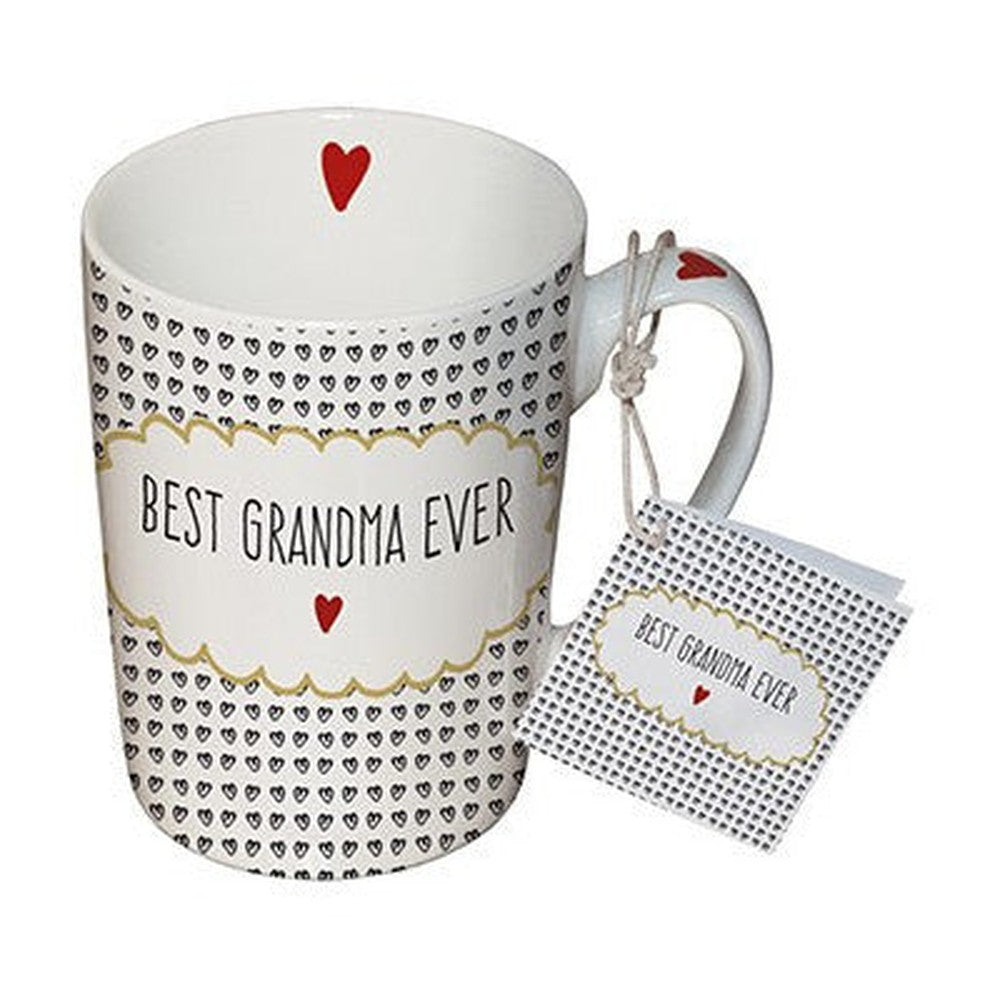 Kubek porcelanowy „Best Grandma Ever” PPD – biały 250 ml