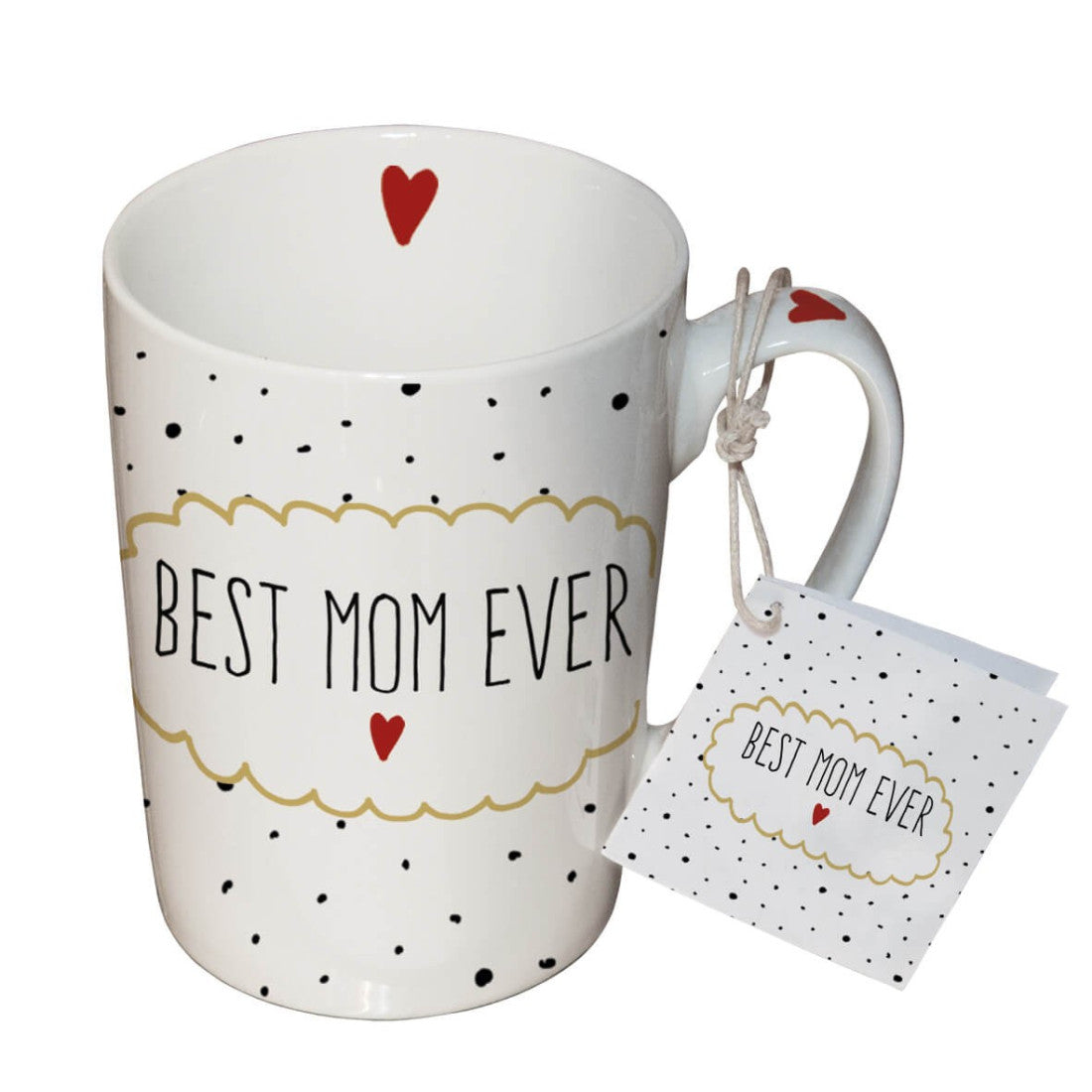 Kubek porcelanowy Best Mom Ever PPD – biały 250 ml