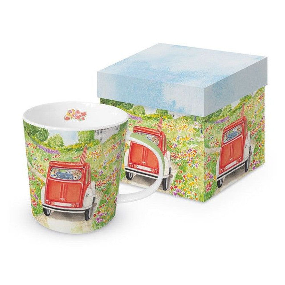 Kubek porcelanowy Bon Voyage! PPD – motyw podróży, 400 ml