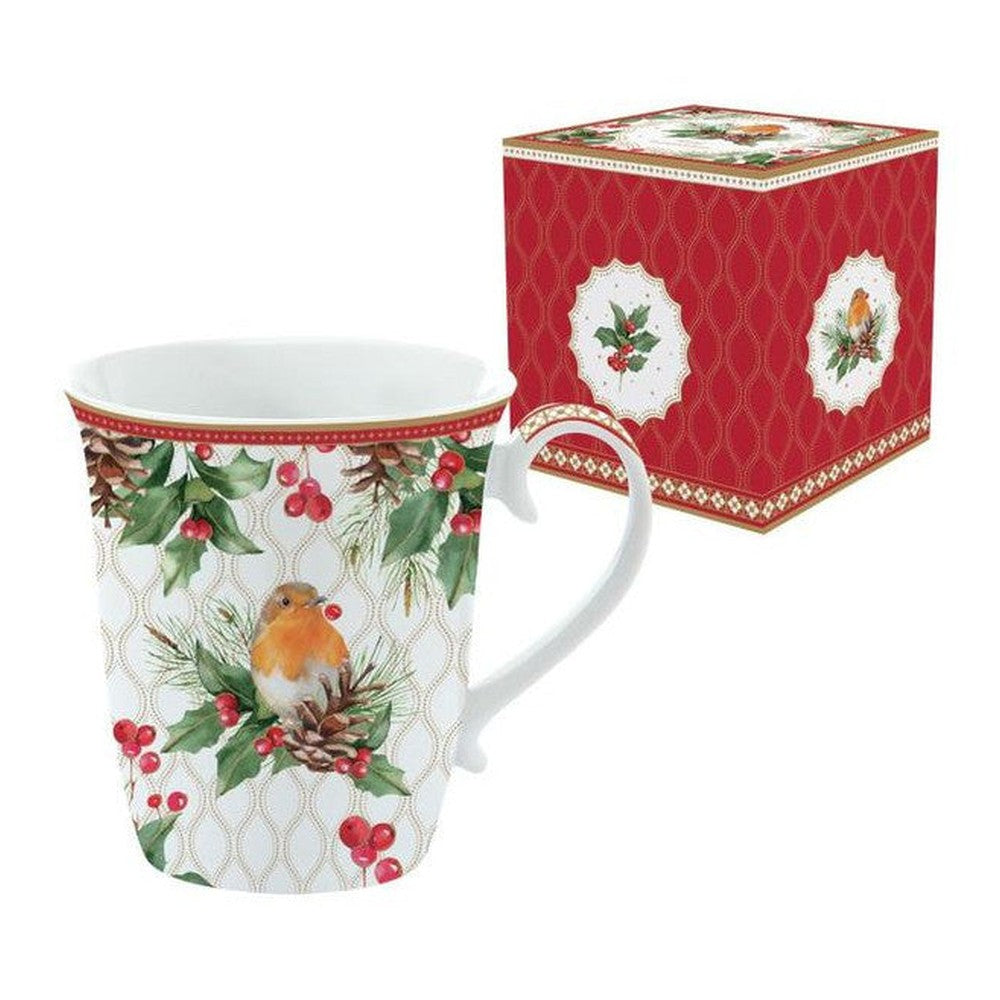 Kubek porcelanowy Christmas Berries Easy Life – Rudzik, 275 ml