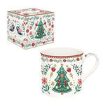 Kubek porcelanowy Christmas Folk Easy Life – Choinka, 300 ml