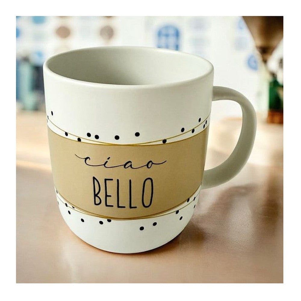 Kubek porcelanowy „Ciao Bello” PPD – matowy 400 ml – zdjęcie 2