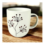 Kubek porcelanowy Czyste Złoto PPD – biały, złoty motyw, 400 ml – zdjęcie 2