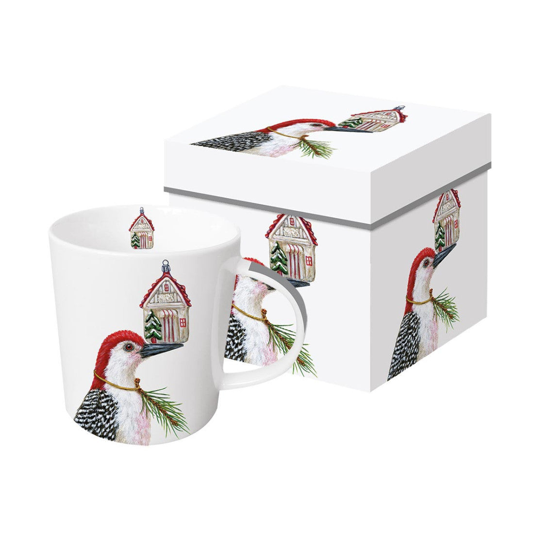 Kubek porcelanowy Dzięcioł PPD – w ozdobnym pudełku, 350 ml