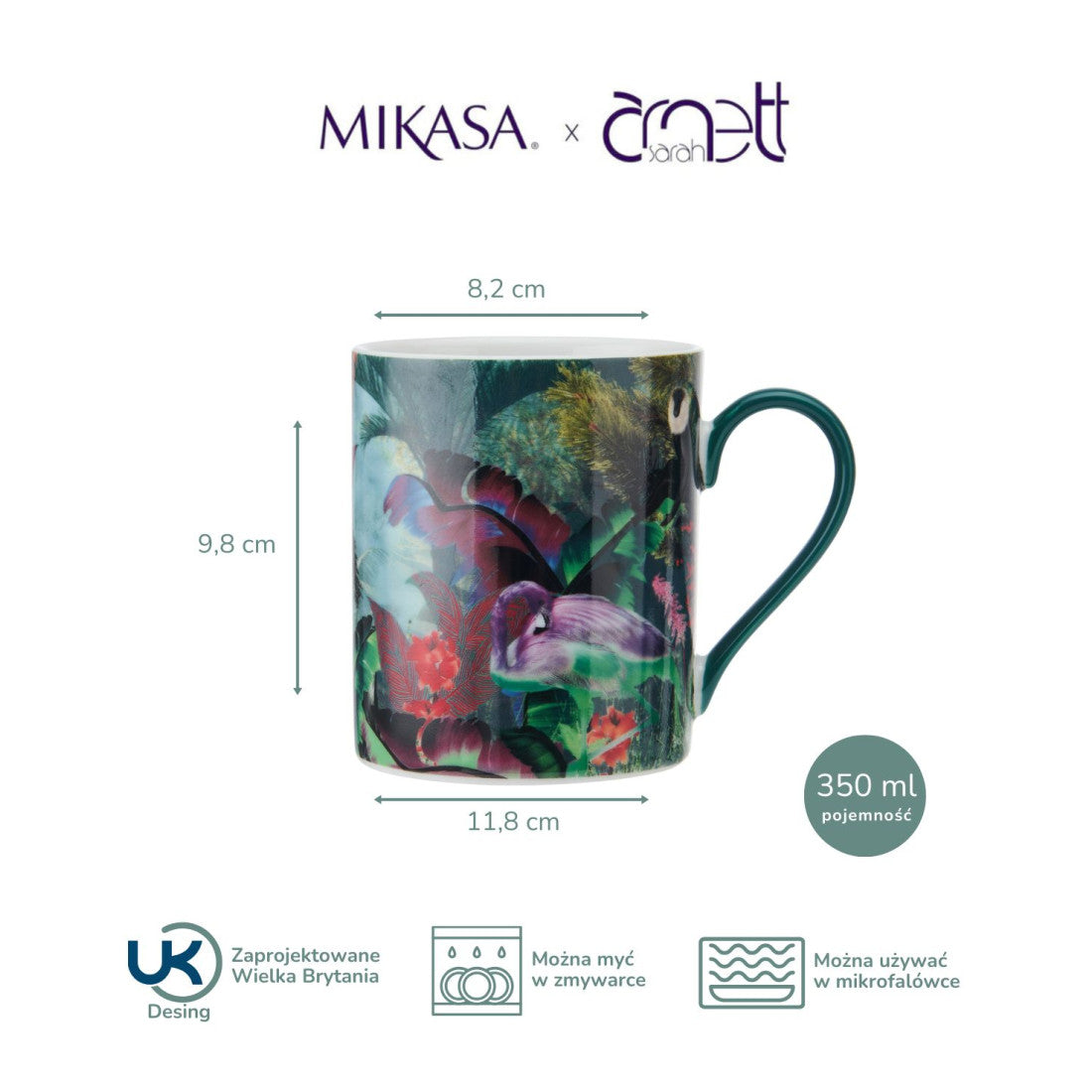 Kubek porcelanowy Flaming Sarah Arnett Mikasa – 350 ml – zdjęcie 4