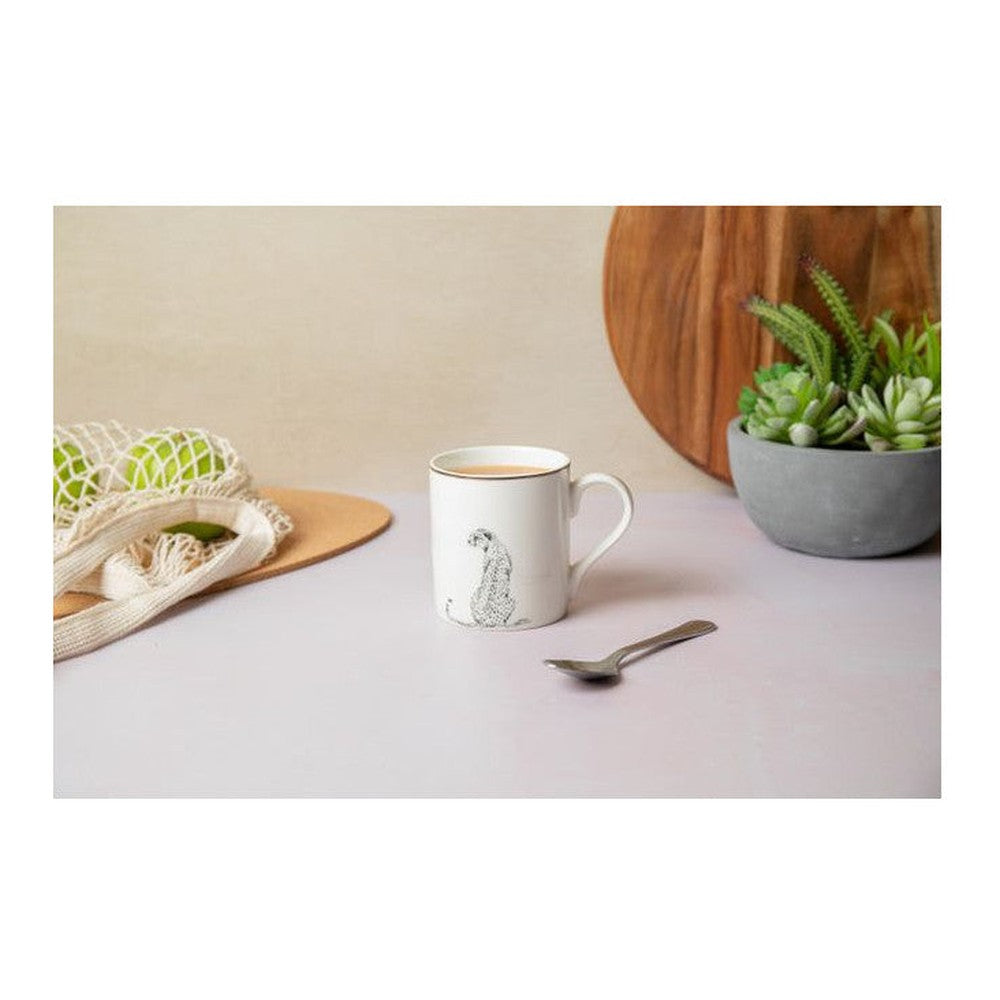 Kubek porcelanowy Gepart Mikasa – biały ze złoconym brzegiem, 280 ml – zdjęcie 4