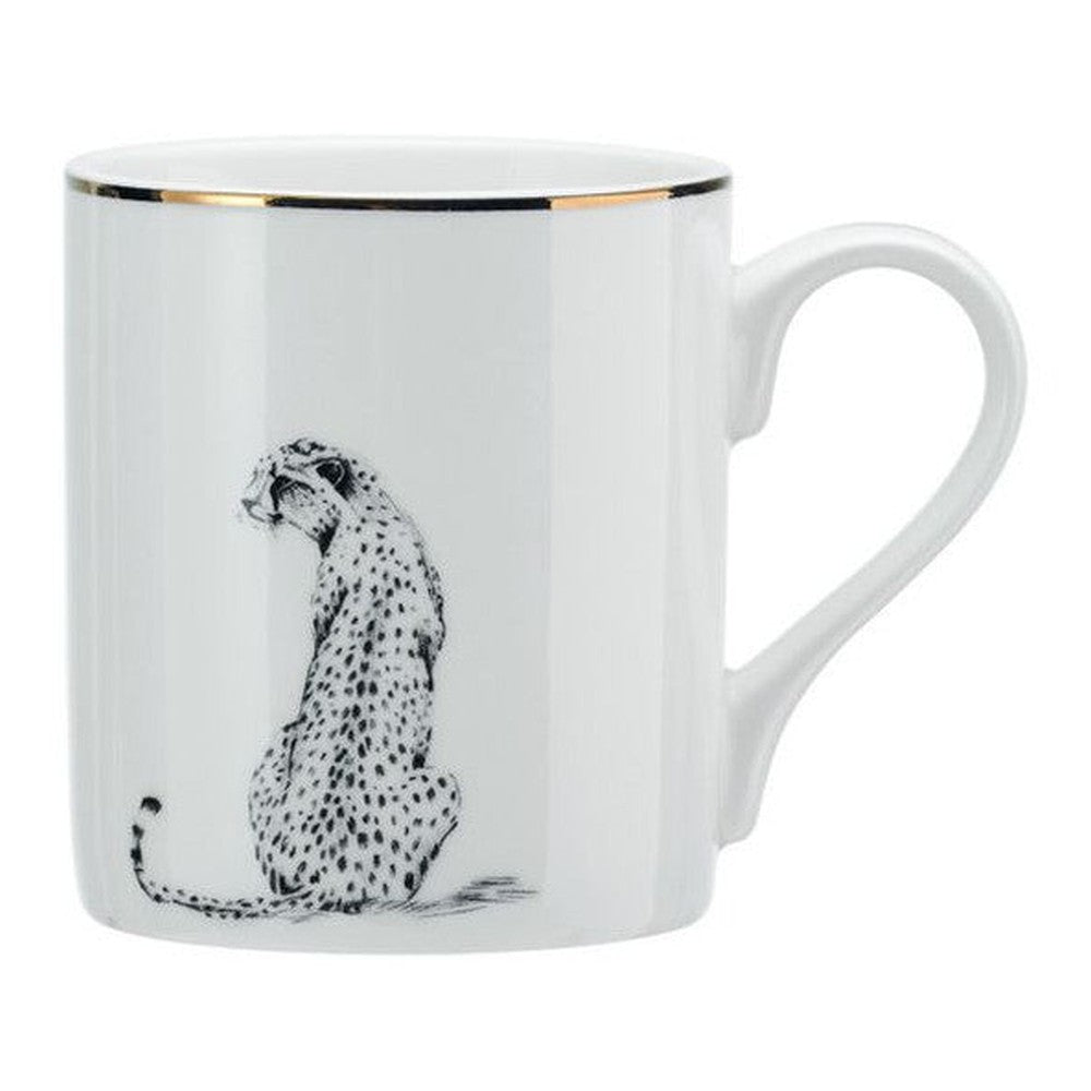 Kubek porcelanowy Gepart Mikasa – biały ze złoconym brzegiem, 280 ml