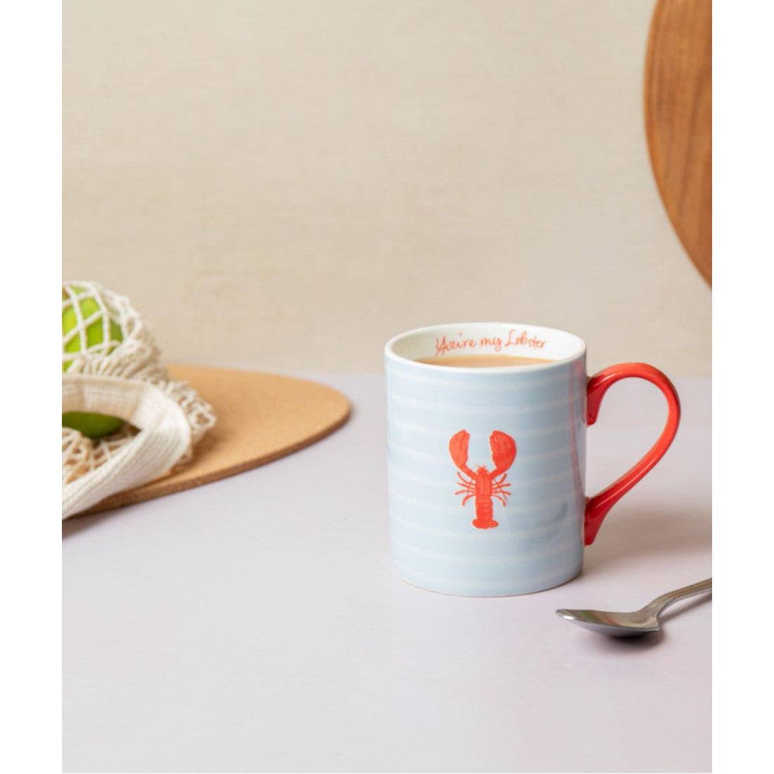 Kubek porcelanowy Homar Mikasa – czerwony, błękitny, 280 ml – zdjęcie 4