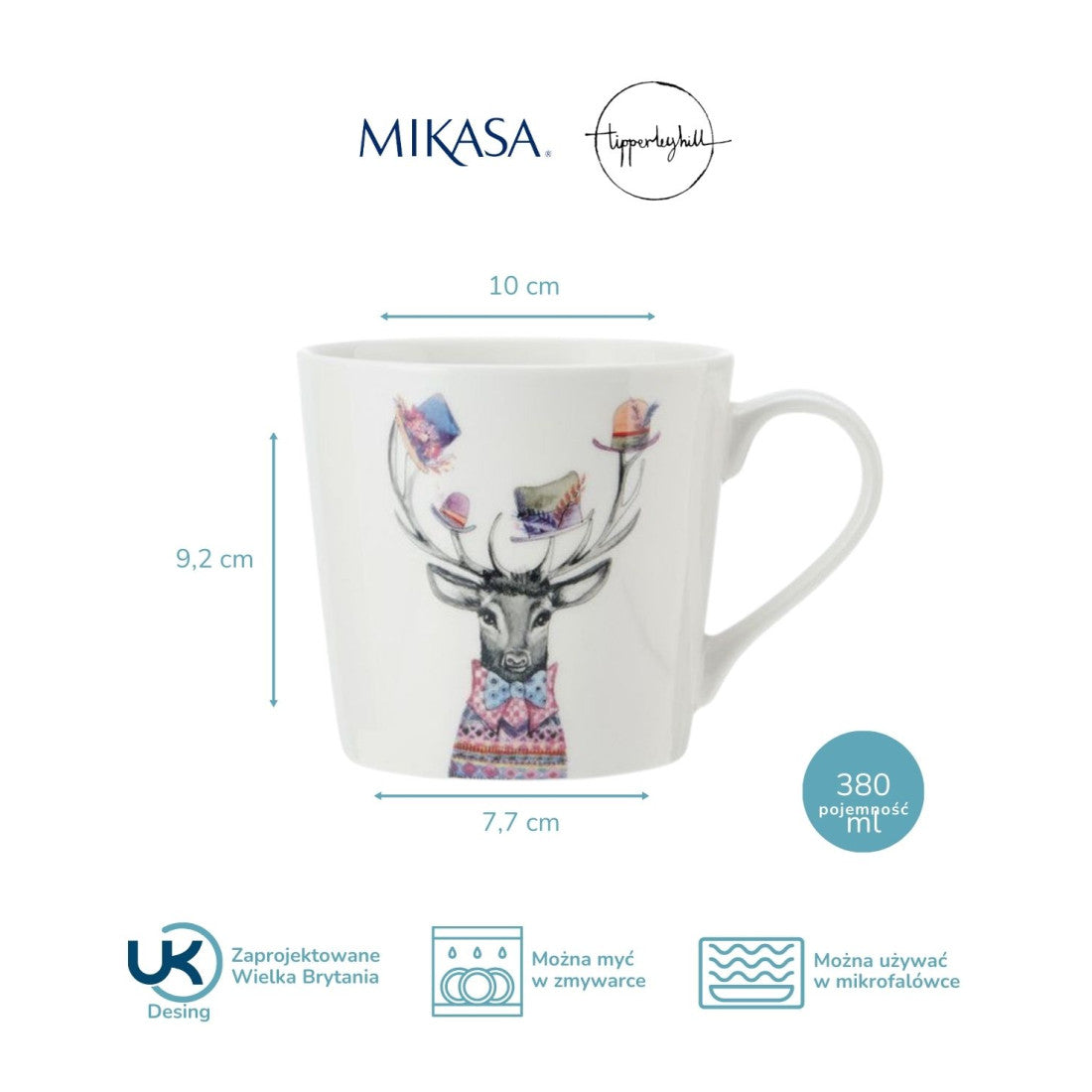 Kubek porcelanowy Jeleń Tipperleyhill Mikasa – 380 ml – zdjęcie 6