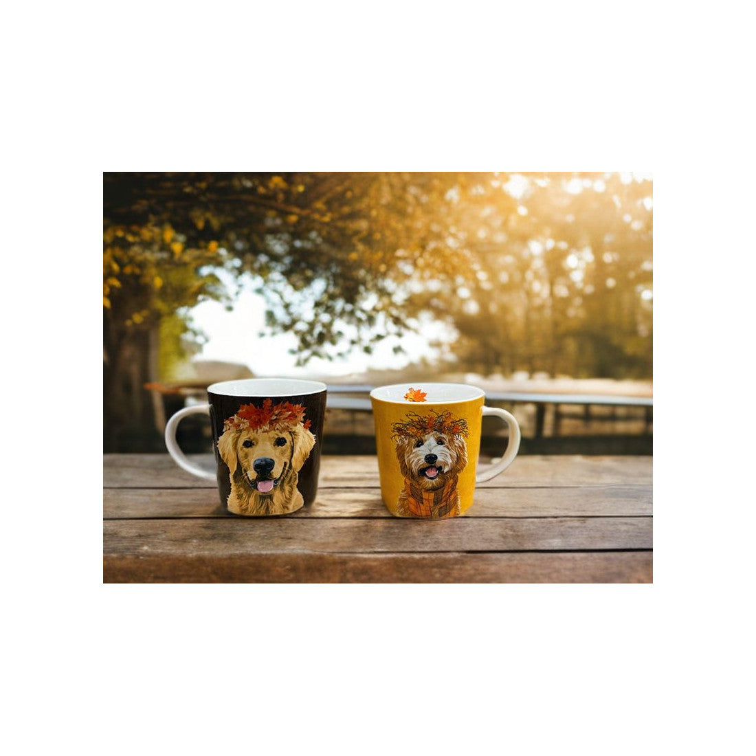 Kubek porcelanowy Jesienny Pies PPD – w ozdobnym pudełku, 350 ml – zdjęcie 2