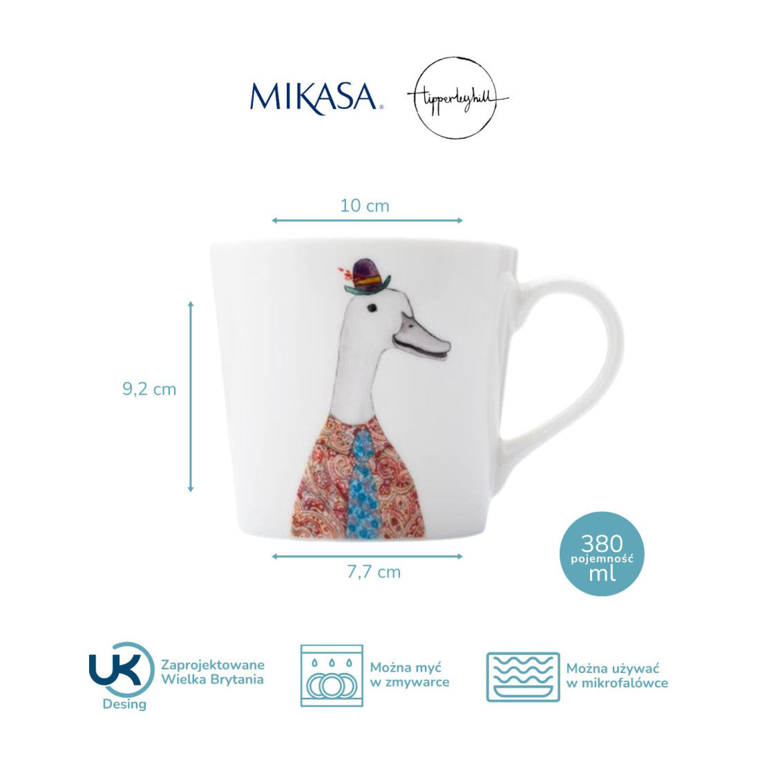 Kubek porcelanowy Kaczka Tipperleyhill Mikasa – 380 ml – zdjęcie 7