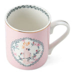 Kubek porcelanowy Kakadu Mikasa – różowy ze złoconym brzegiem, 280 ml – zdjęcie 2