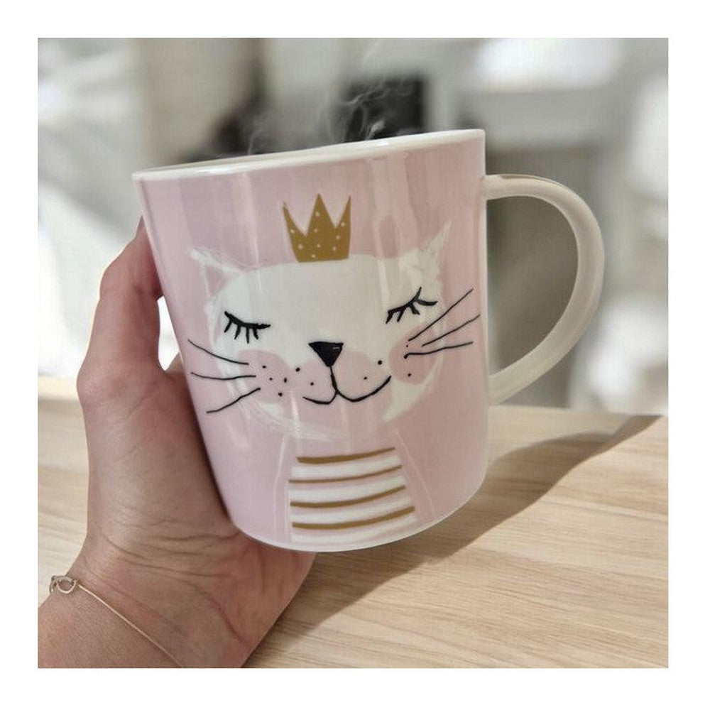 Kubek porcelanowy Kocia Księżniczka PPD – w ozdobnym pudełku, różowy 350 ml – zdjęcie 2