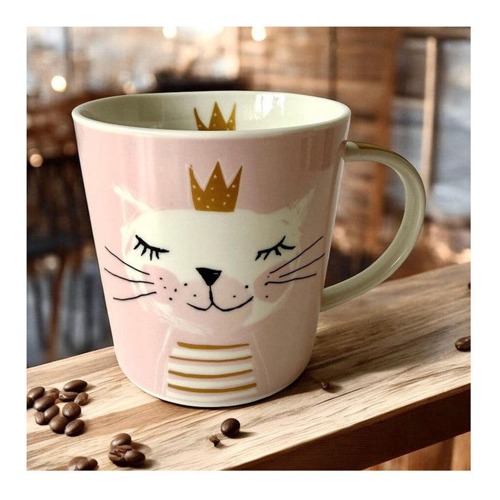 Kubek porcelanowy Kocia Księżniczka PPD – w ozdobnym pudełku, różowy 350 ml – zdjęcie 3