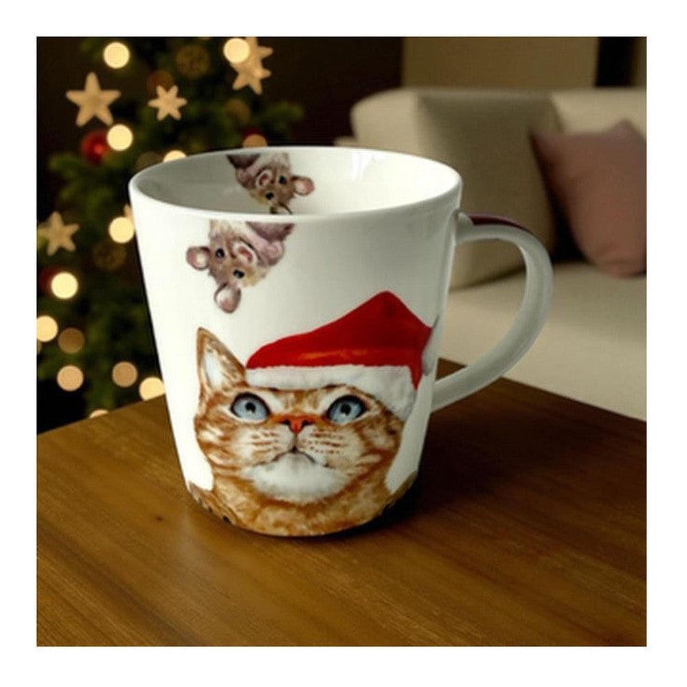 Kubek porcelanowy Kot w Czapce Świętego Mikołaja PPD – 400 ml – zdjęcie 2