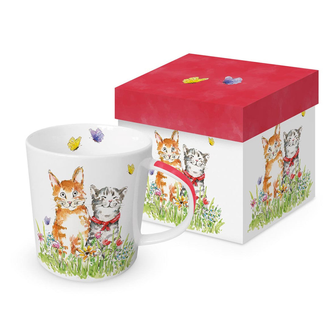 Kubek porcelanowy Kotki na Łące PPD – w ozdobnym pudełku, 350 ml